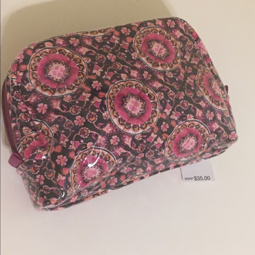 Vera Bradley Medium Cosmetic & Dual ID - Raspberry